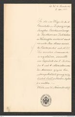 k.k. naturhistorisches Hofmuseum, Intendanzakten 1885-1896 (Hauer), Aktenzahl Z.442/1887, Seite 1